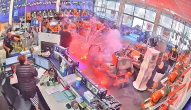 Arrests after fireworks shot into store