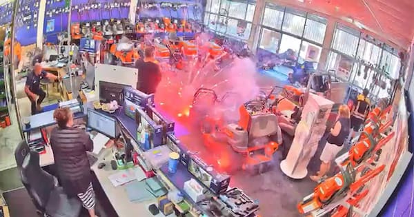 Arrests after fireworks shot into store