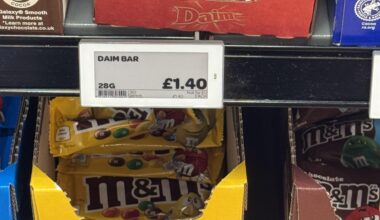 Update on the last one I saw at £1.19.  I live an exciting life documenting chocolate price rises.