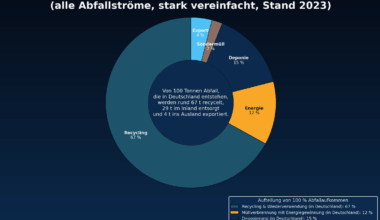 Wo unser Müll landet: Aufteilung des gesamten Abfalls in Deutschland