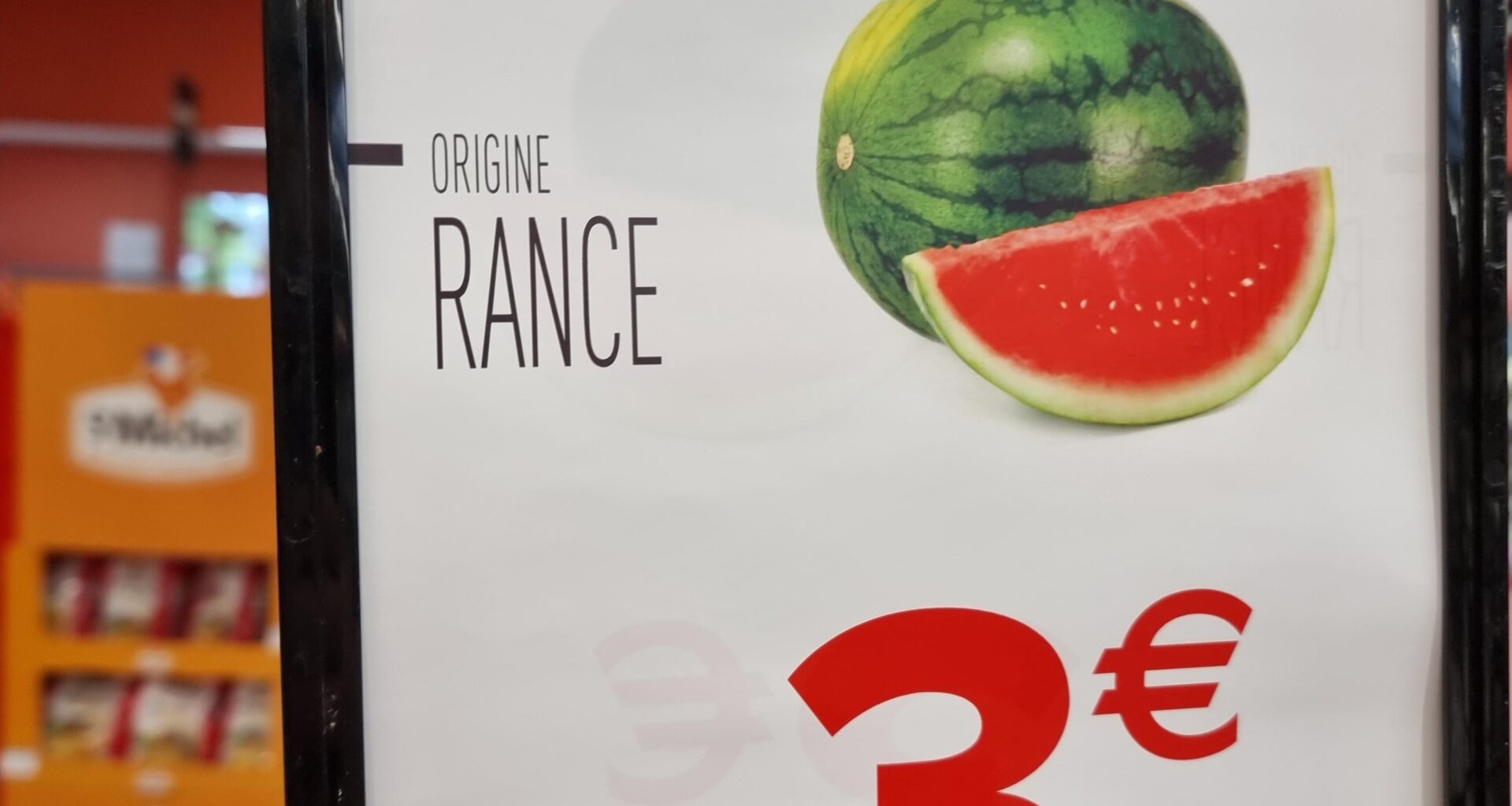 Vu au supermarché en juillet