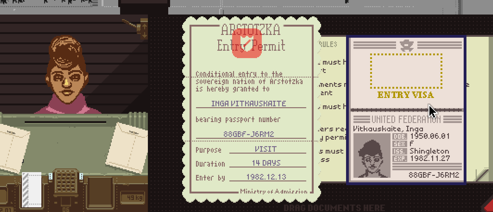 Bežaidžiant Papers, please gavau veikėją, kuri turėjo lietuvišką vardą