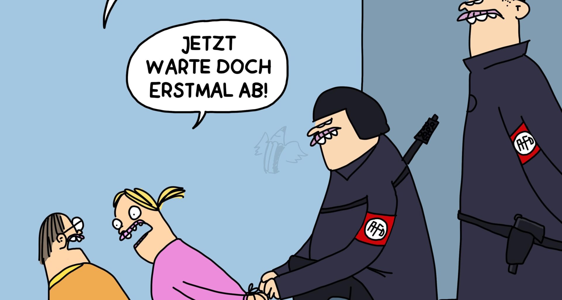 Deutscher Karikaturenpreis Die Sieger:innen zum 26. Deutschen Karikaturenpreis zum Wettbewerbsmotto „Jetzt seid ihr dran“ wurden am 02.11. bei einer feierlichen Preisverleihung in Bremen gekürt: der Geflügelte Bleistift in Gold ging in diesem Jahr an Piero Masztalerz für seine Karikatur „Abwarten"