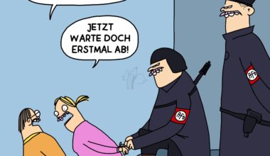 Deutscher Karikaturenpreis Die Sieger:innen zum 26. Deutschen Karikaturenpreis zum Wettbewerbsmotto „Jetzt seid ihr dran“ wurden am 02.11. bei einer feierlichen Preisverleihung in Bremen gekürt: der Geflügelte Bleistift in Gold ging in diesem Jahr an Piero Masztalerz für seine Karikatur „Abwarten"