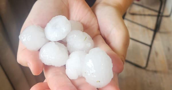 Severe thunderstorm warning lifted for Canterbury after large hail hits