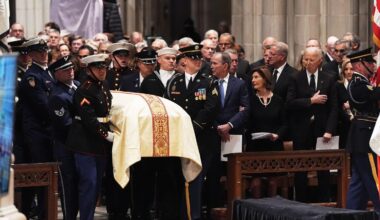 Respect and remembrance for Cheney from Bush, Biden and past vice presidents as Trump is excluded
