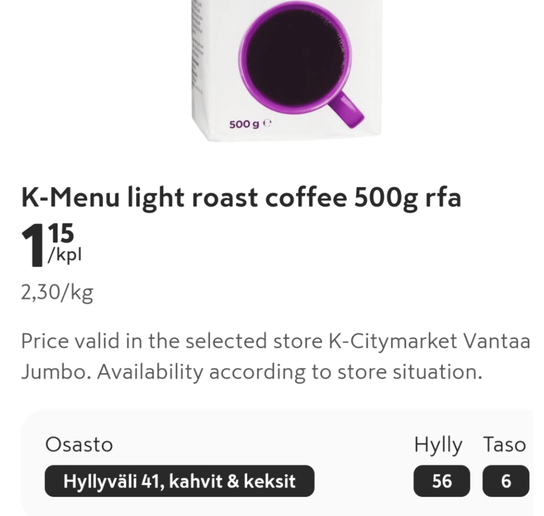 Finally found an affordable coffee 😃