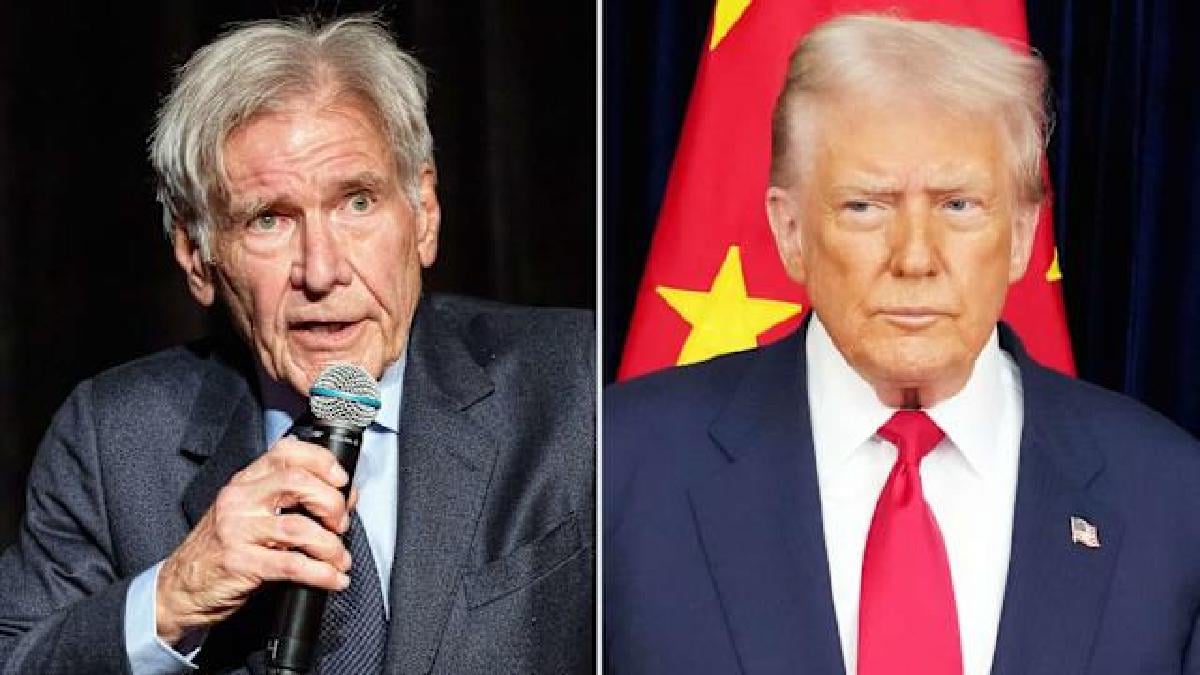 “Trump’s not a leader — he’s a criminal,” says Harrison Ford, calling him the most corrupt figure in U.S. history