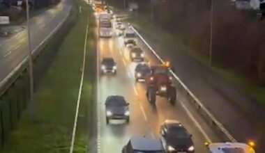 Angry farmers take part in go-slow protests on roads across UK ahead of Budget