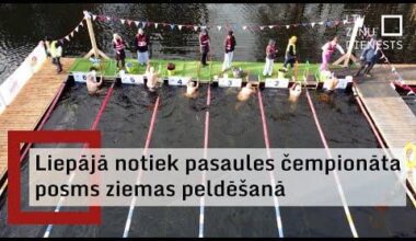 Latvijā notiek ziemas peldēšanas pasaules kausa posms