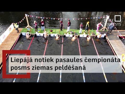 Latvijā notiek ziemas peldēšanas pasaules kausa posms