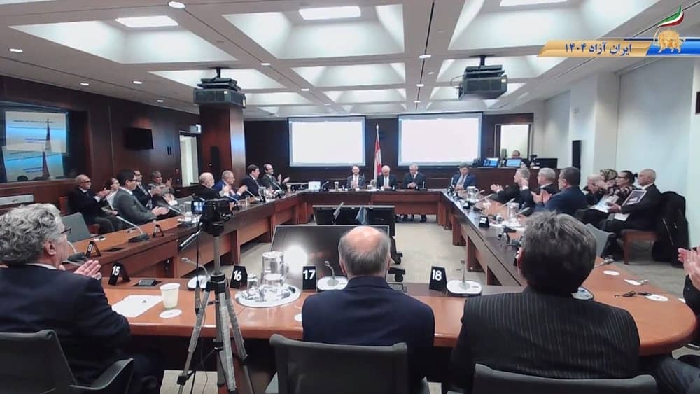 Canadian MPs, Senator Torricelli, and Iranian-Canadian representatives at Parliament’s “Iran at a Crossroads” conference in Ottawa— November 6, 2025