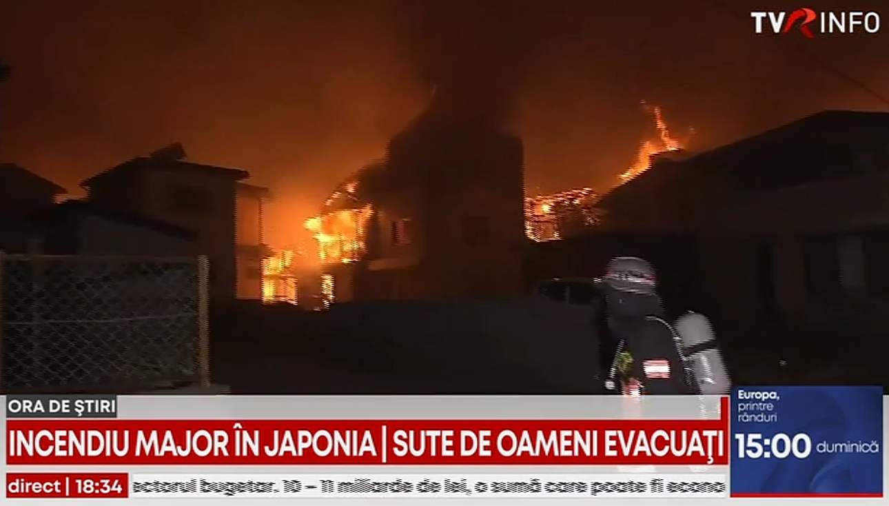 Incendiu major în Japonia | Sute de oameni evacuați