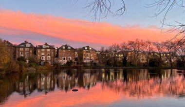 Today’s sunset from Hampstead Heath