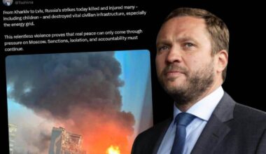 Estonian FM Margus Tsahkna condemned Russia’s massive strikes from Kharkiv to Lviv, which killed and injured civilians — including children — and damaged critical energy infrastructure. He said the violence proves that real peace requires sustained pressure on Moscow