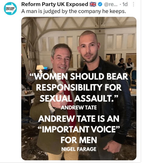 Judge a man by the company he keeps.