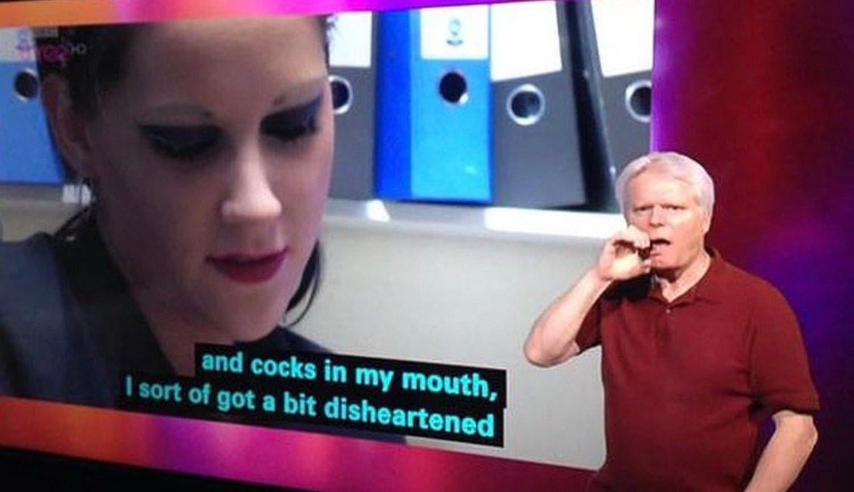 It was at that moment that the sign language guy regretted his life choices