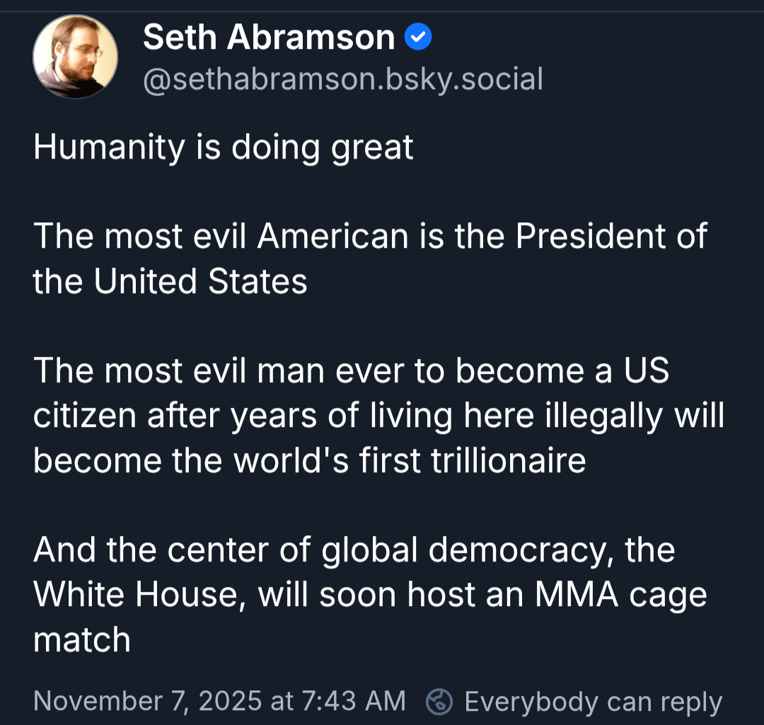 Humanity is doing great.