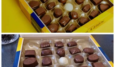 Paradisasken krympflation. Från 500 gram till 410 gram och från 50 till 42 praliner