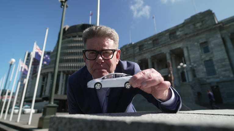 Reporter John Campbell in Wellington