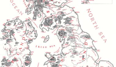 A Map of Great Britain, hand-drawn by myself using old dip pen and ink, in the style of Tolkien's fold-out maps. I hope you enjoy! Having already drawn Scotland, Ireland and Wales, I'm planning on making a more focused version of England, so please suggest any landmarks I must include!