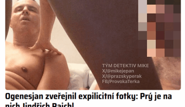 Express.cz: Ogenesjan zveřejnil expilicitní fotky: Prý je na nich Jindřich Rajchl