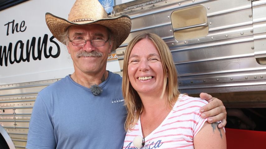 Konny und Manuela Reimann auf der "Caravan-Messe" in Düsseldorf