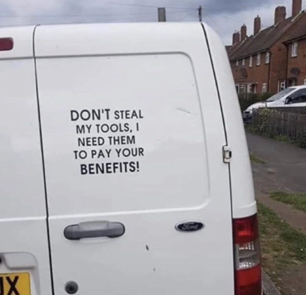 Probably the sign I have seen on a van