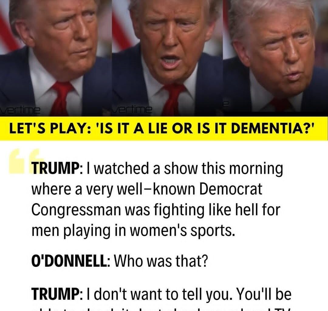 Is it a LIE or is it a DEMENTIA?