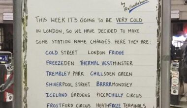 Cold weather, station renaming needed!