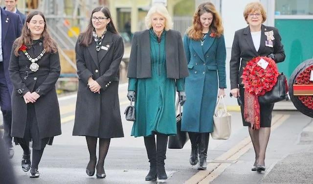 Queen Camilla Attends the 2025 Armistice Day Event in Chippenham