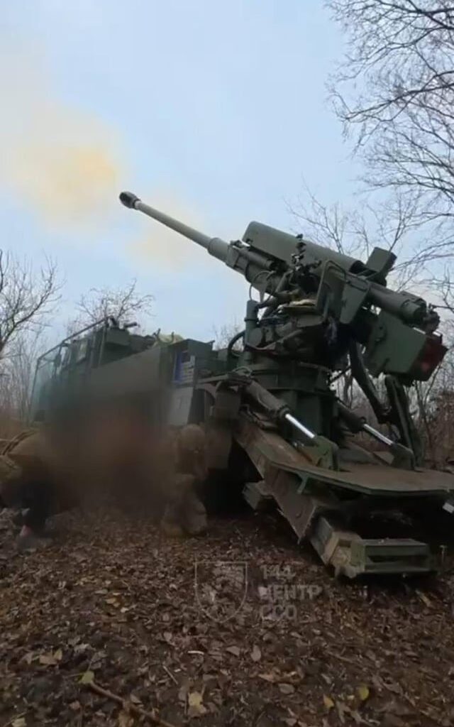 2S22 Bohdana (155mm) self-propelled howitzer (SPH), from the 144th Separate Center for Fire Support of the Special Operations Forces of Ukraine (SSO - SOF).