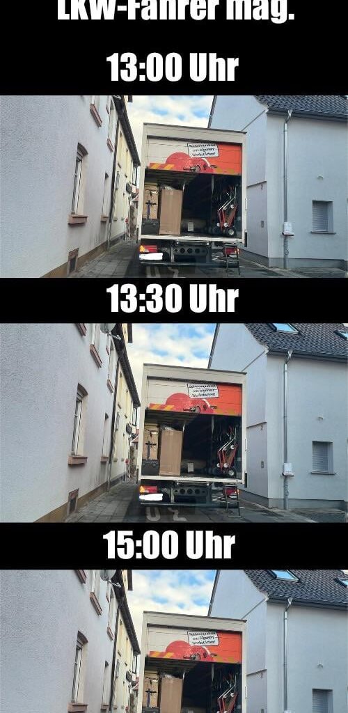 Nur mal kurz ausladen, auspacken, montieren, Pause machen, weiter montieren…