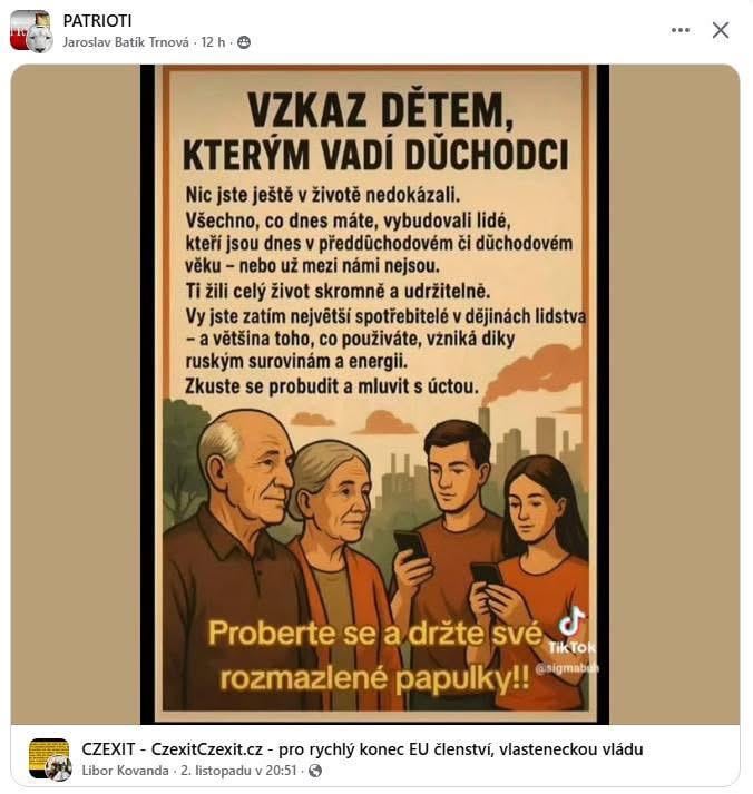 Ještě tam zapomněli napsat, že toho taky daleko víc vychlastali, a proto se jim líbí Bureš.