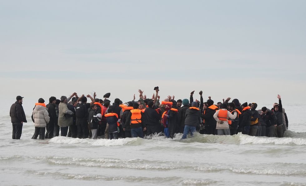 Migrants crossing the Channel