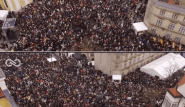 Győri tömeg egy esős, hideg novemberi szombaton