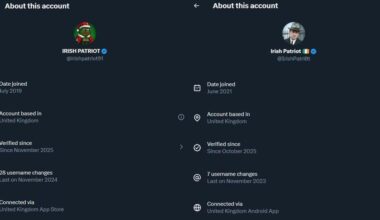 With Twitters latest update, it's funny seeing most of the "Irish patriot" accounts all getting outed as Brits