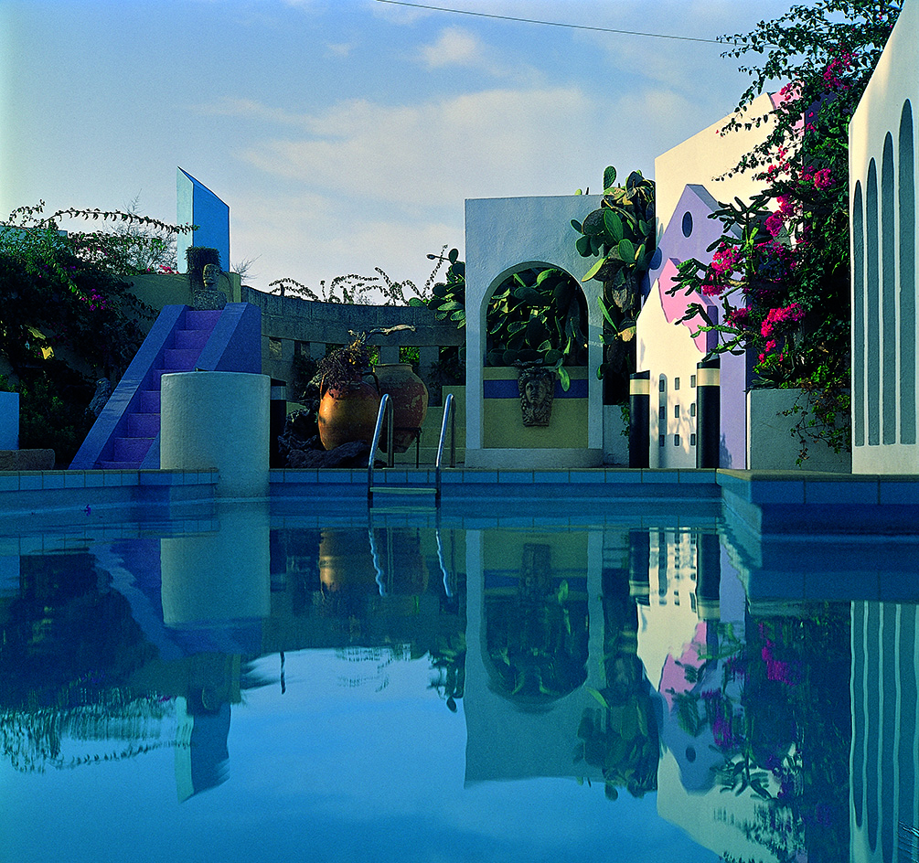 the colourful, postmodernist work of architect Richard England in Malta