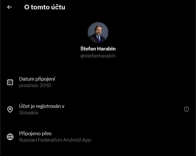 Harabin má účet riadený z Ruska