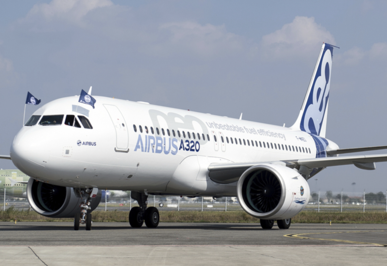 An Airbus A320 aircraft on Sunday. (AP-NEWSIS)