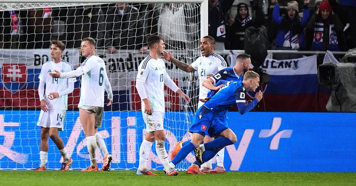 Northern Ireland suffer late defeat in Slovakia but clinch World Cup play-off