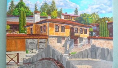 Пейзаж от Копривщица. Платното е 50 на 70 см. Рисувал съм го с маслени бои.