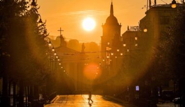 Vilnius, Lithuania. (If anyone knows who photographed it please tell me