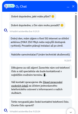 O2 v roce 2025 nemá email ani fungující chat