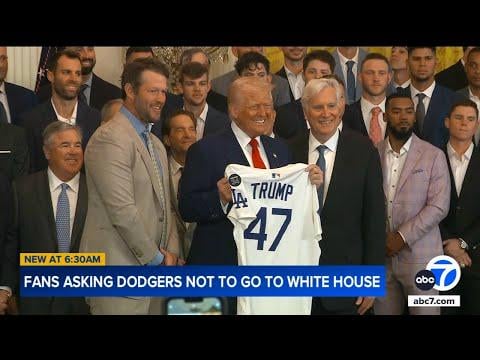 Fans asking Dodgers not to go to the White House