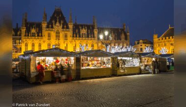 Kerstmarkt “Wintergloed” bezoeken in Brugge (België).
