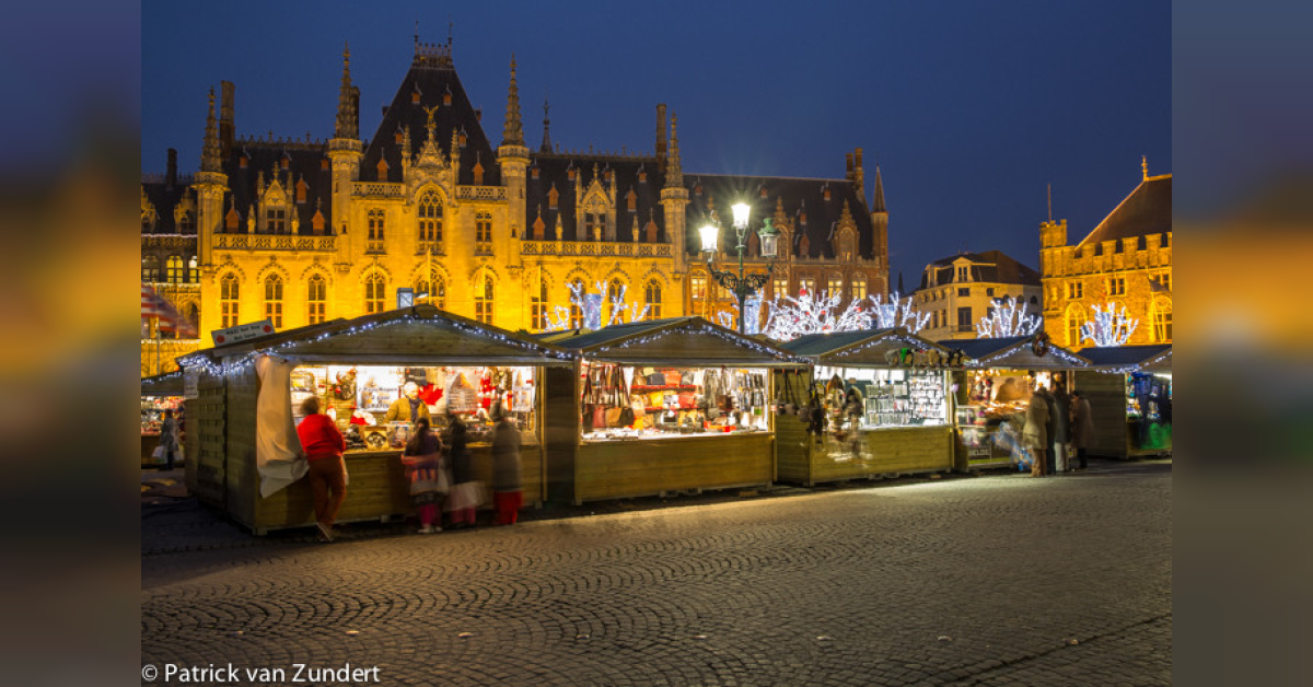 Kerstmarkt “Wintergloed” bezoeken in Brugge (België).