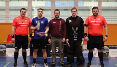 Latvijas Florbola savienība » LV » 2022/2023 » Jaunumi » 1. līgas turnīrā "FBK SĀC" uzvar valmieriešus