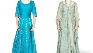 Gowns made for Lady Glenconner, maid of honour at Queen Elizabeth II's coronation and who also served as a lady in waiting to Princess Margaret, up for auction at Bonham's tomorrow starting at £500