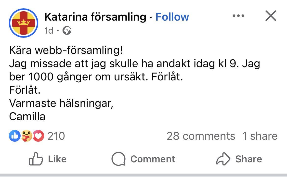 När till och med kyrkan kommer för sent till kyrkan